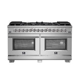 Forno 60" Pro-Style Gas Range, Dual Fuel, S.S. - FFSGS6187-60