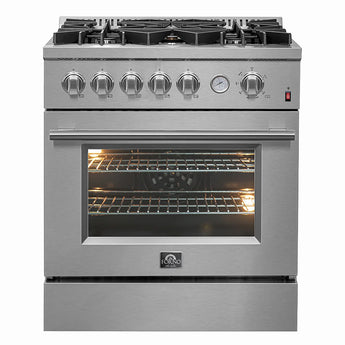 Forno 30" Pro-Style Gas Range, S.S. - FFSGS6274-30