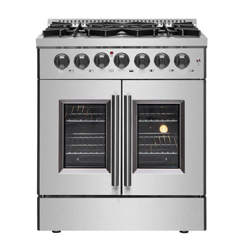 Forno 30" French Door Dual Fuel Gas Range, S.S. - FFSGS6356-30