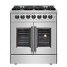 Forno 30" French Door Dual Fuel Gas Range, S.S. - FFSGS6356-30