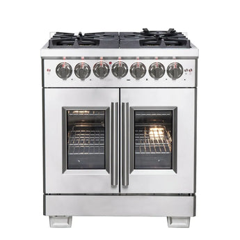 Forno 30" French Door Dual Fuel Gas Range, S.S. - FFSGS6387-30