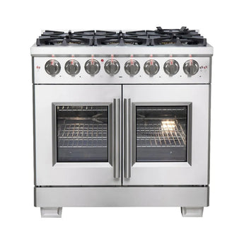 Forno 36" French Door Dual Fuel Gas Range, S.S. - FFSGS6387-36