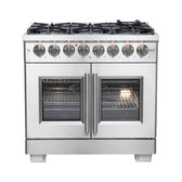 Forno 36" French Door Dual Fuel Gas Range, S.S. - FFSGS6387-36