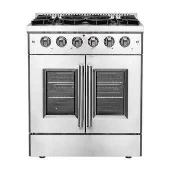 Forno 30" French Door Dual Fuel Gas Range, S.S. - FFSGS6444-30
