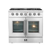 Forno 36" French Door Dual Fuel Gas Range, S.S. - FFSGS6444-36