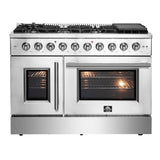 Forno 48" French Door Dual Fuel Gas Range, S.S. - FFSGS6444-48