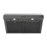 Quality Home Bari Espresso 30" Range Hood, Black - FRHUC5255-30BLK