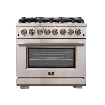 Forno 36" Pro-Style Gas Range, Dual Fuel, S.S. - FFSGS6187-36