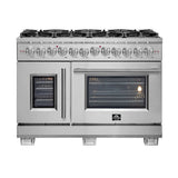 Forno 48" French Door Dual Fuel Gas Range, S.S. - FFSGS6387-48