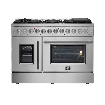 Forno 48" French Door Dual Fuel Gas Range, S.S. - FFSGS6356-48
