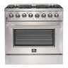 Forno 36" Dual Fuel Gas Range, S.S. - FFSGS6156-36