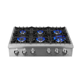 Forno 36" Forno Gas Range Top, 83,000 BTU, S.S. - FCTGS5737-36