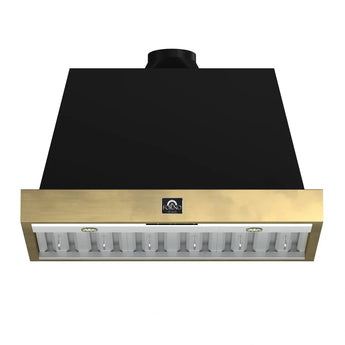 Quality Home Vittorio 36" Wall Mount Range Hood,Black - FRHWM5078-36BLK