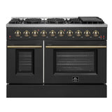 Forno 48" Pro-Style Gas Range, Black - FFSGS6244-48BLK