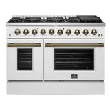 Forno 48" Pro-Style Gas Range, White - FFSGS6244-48WHT