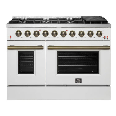 Forno 48" Pro-Style Gas Range, White - FFSGS6244-48WHT