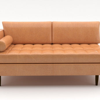Ladybird Leather Laf Condo Sofa - Hudson Lager