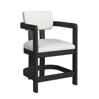 Portland - Arm Counter Stool with White Fabric