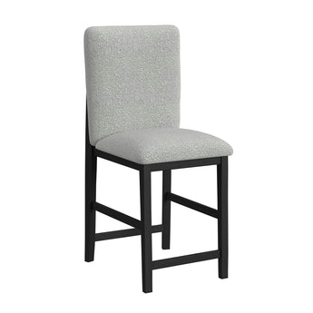 Portland - Square Back Barstool with Grey Fabric