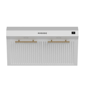Quality Home Bari Espresso 30" Range Hood, White - FRHUC5255-30WHT