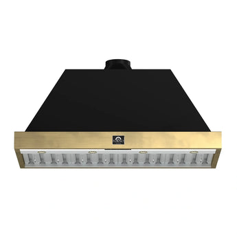 Quality Home Vittorio 48" Wall Mount Range Hood,Black - FRHWM5078-48BLK