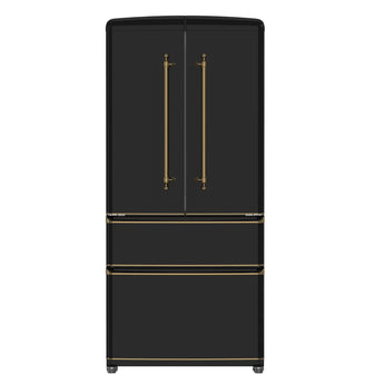 Forno 33" French Door Refrigerator, Black - FFFFD1791-33BLK