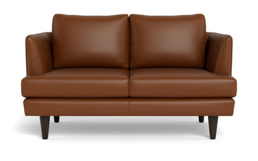 Rainey 59" Leather Loveseat - Tribeca Chestnut