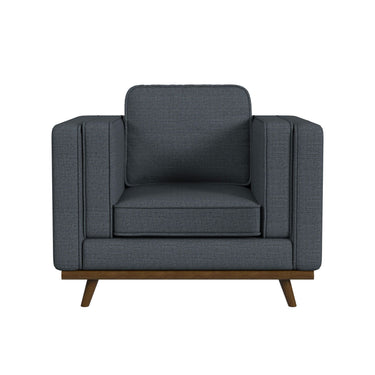 Venus Chair in Palmer Sky with Cherry Finished Wooden Front