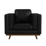 Venus Chair in Pebble Black with Cherry Finished Wooden Front