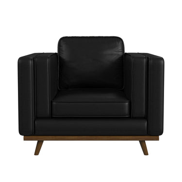 Venus Chair in Pebble Black with Cherry Finished Wooden Front