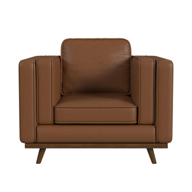 Venus Chair in Pebble Tan with Cherry Finished Wooden Front