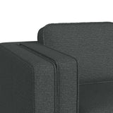 Venus Sofa in Belfast China Charcoal with Cherry Finished Wooden Front