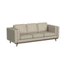 Venus Sofa in Belfast China Beige with Cherry Finished Wooden Front