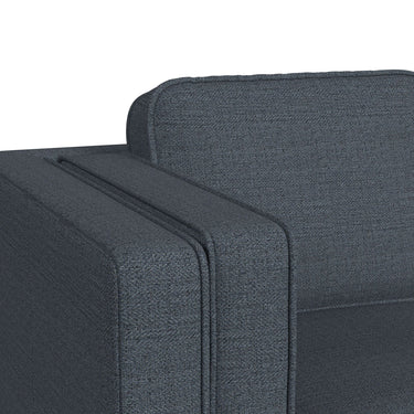Venus Sofa in Palmer Sky with Cherry Finished Wooden Front