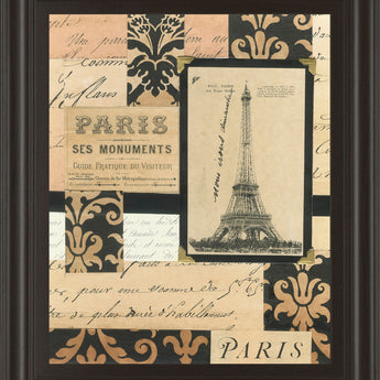Travel Collage I By Gillian Fullard Framed Print Wall Art - Beige
