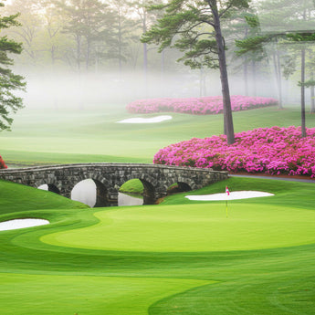 Misty Fairway Bridge Tempered Glass - Green / Pink