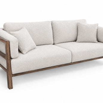 Roots - Wooden Frame Upholstered Sofa - Talawa / Beige