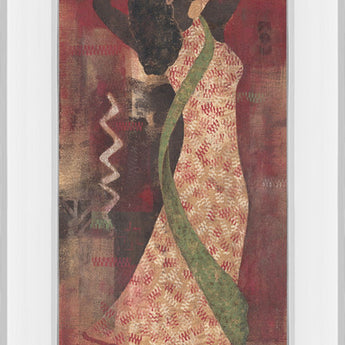 Graceful Reflection l By Maria Donovan - Mirror Framed Print Wall Art - Red