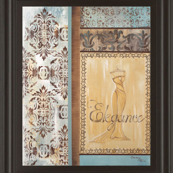 Elegance By Hamkimipour-ritter Framed Print Wall Art - Beige