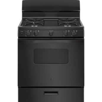 GE 30" Freestanding Gas Range, Black - JGBS10DEMBB