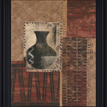 Earth Echoes - 28" x 34" Framed Wall Art - Dark Brown