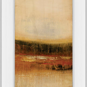 Tall Colour Il By Hunter - Mirror Framed Print Wall Art - Beige