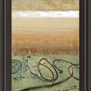 Bluemood I By Selina Werbelow - Framed Print Wall Art - Beige
