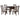 Barton - 5 Piece Round Wood Dining Table Set - Dark Brown