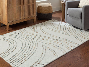 Deenbury - 5' x 7' Rug - Ivory / Green / Brown