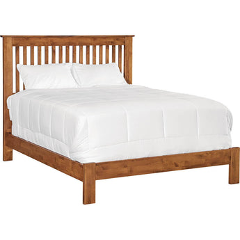 Shaker Slat Full Bed - Low Footboard