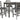 Bridson - Square Counter TBL Set (Set of 5) - Gray