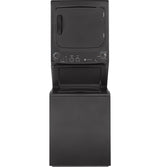 GE 3.8CF/5.9CF Stacked Laundry Center, Diamond Gray - GUD27ESPMDG