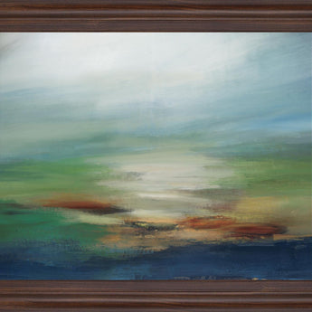 Mist Valley - 28" x 34" Framed Wall Art - Green
