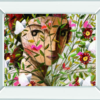 The Thief By Didier Lourenco - Mirror Framed Print Wall Art - Pink